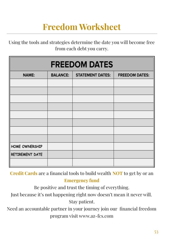 Financial Freedom Planner